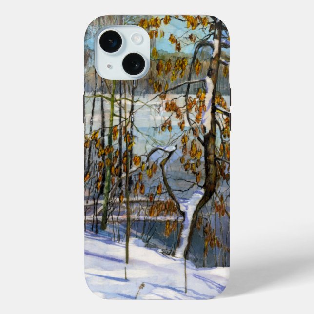 Coques Case-Mate iPhone Chute de neige aquarelle peinture (Verso)