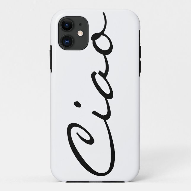 Coques Case-Mate iPhone Ciao hello italien drôle hipster tendance moderne (Dos)
