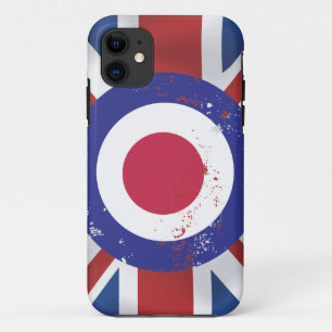 Coque iPhone 11 Cible patinée de mod sur l'effet en soie Union