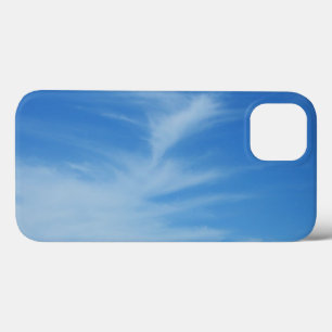 iPhone 13 Case Ciel bleu avec nuages blancs Abstrait Nature Photo