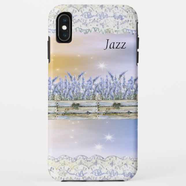 Coques Case-Mate iPhone Ciel de rêve, Etoiles, Dentelles et Fleurs (Dos)