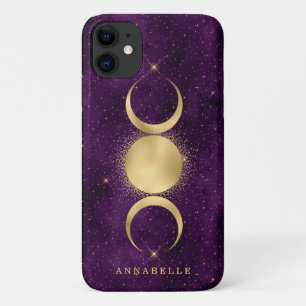 Case-Mate iPhone Case Ciel étoilé couleur violet triple lune or personna