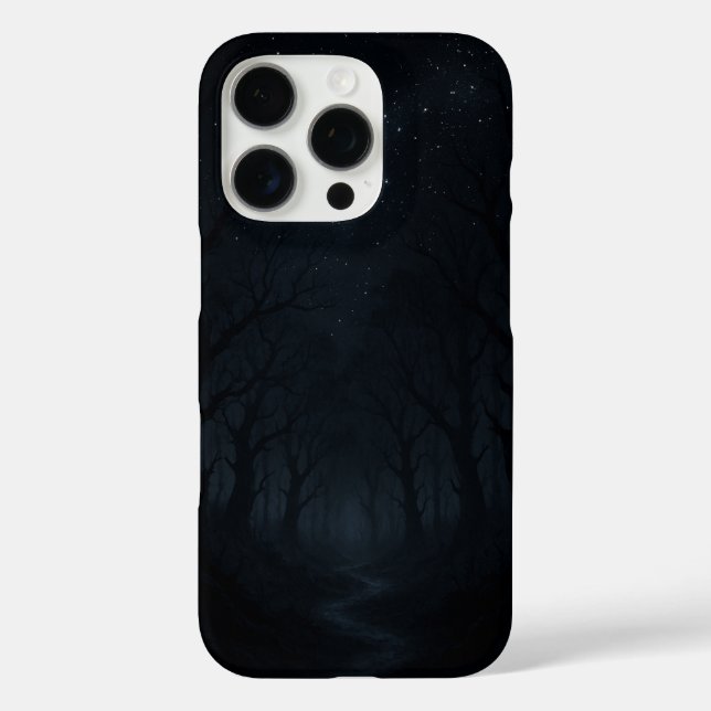 Coques Case-Mate iPhone Ciel nocturne de la forêt foncée (Verso)
