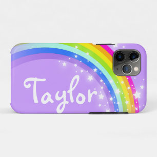 Etui iPhone Case-Mate Ciel violet arc-en-ciel et étoiles Nom personnalis