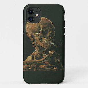 Coque iPhone 11 Cigarette de tabagisme de crâne de Vincent van