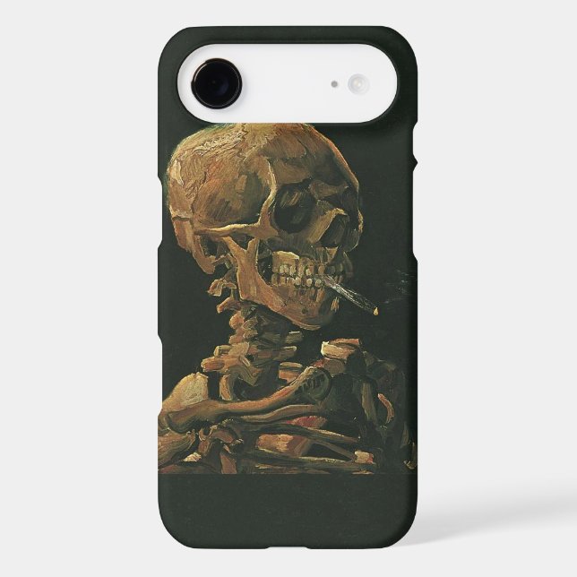 Coques Case-Mate iPhone Cigarette de tabagisme de crâne de Vincent van (Verso)
