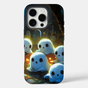 Coques iPhone 16 Pro Cimetière de nuit éffrayante mignonne Fantôme d'Ha