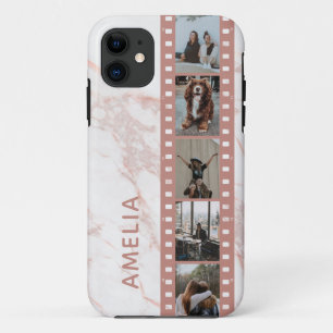 Case-Mate iPhone Case Cinéma Multi Photo Bande De Marbre Rose Personnal