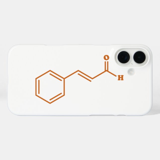 Coques Case-Mate iPhone Cinnamon Cinnamaldéhyde Formule chimique moléculai (Verso (horizontal))