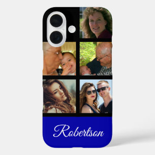 Coque Pour iPhone 16 Cinq photos personnelles personnalisent avec le no