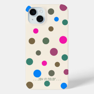 Coque iPhone 15 Mini Circles colorés et amusants personnalisés