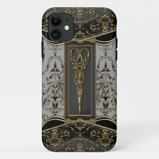 Coques Case-Mate iPhone Ciseaux Antiqued par Hazlehurst purs V (Dos)