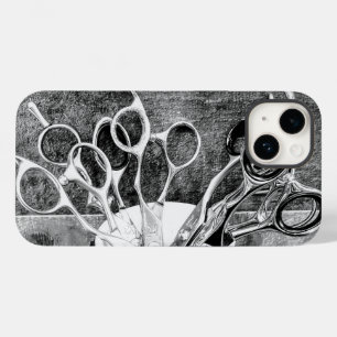 Coque Pour iPhone 14 Ciseaux - Sèche-cheveux Liste de téléphone