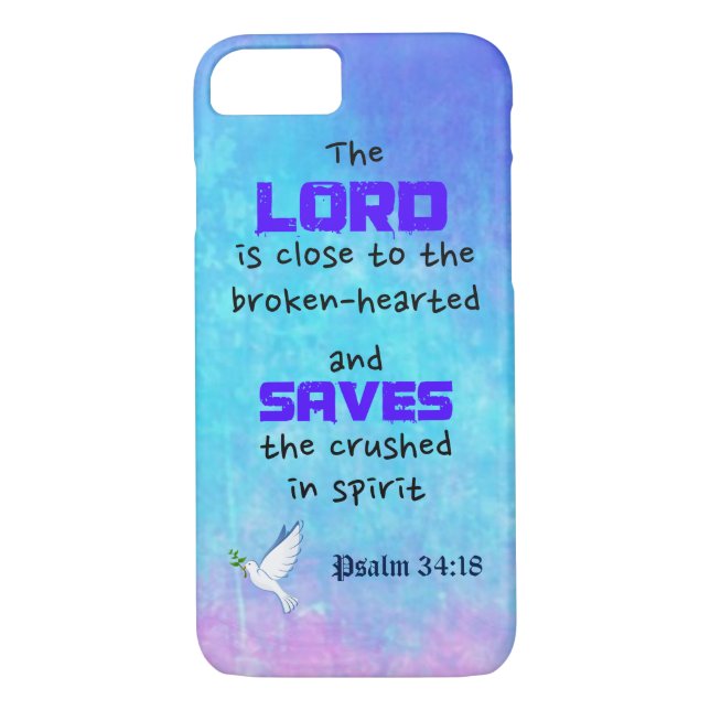 Coques Case-Mate iPhone Citation biblique Inspirationnelle Psaume 34:18 (Dos)