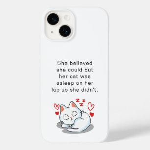 Coque Pour iPhone 14 Citation De Chat Dormir Mignonne Pour Les Amoureux