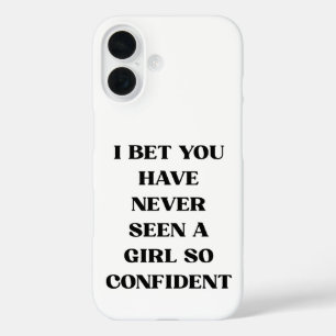 Coque Pour iPhone 16 Citation de fille audacieuse et confiante – Fémini