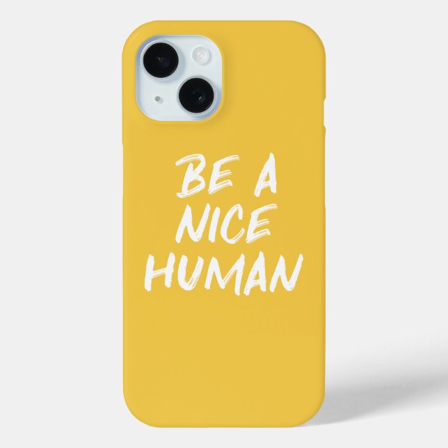 Coques Case-Mate iPhone Citation de gentillesse Soyez un homme joli Jaune (Verso)