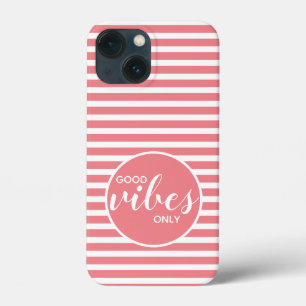 Case-Mate iPhone Case Citation de motif Good Vibes uniquement Pink Strip
