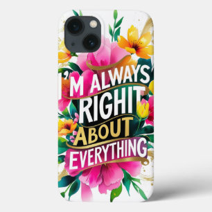 Case-Mate iPhone Case Citation de sarcasme à fleurs printanières