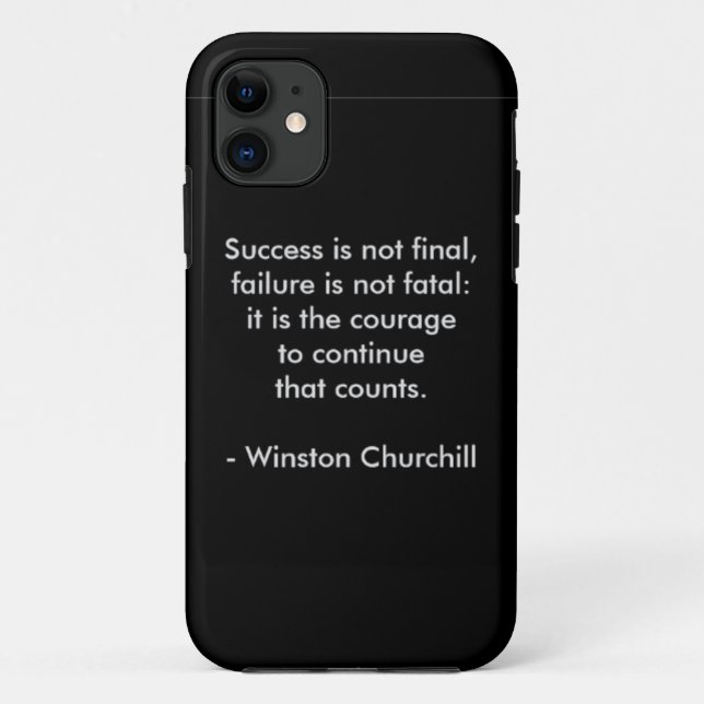 Coques Case-Mate iPhone Citation de Winston Churchill ; succès (Dos)