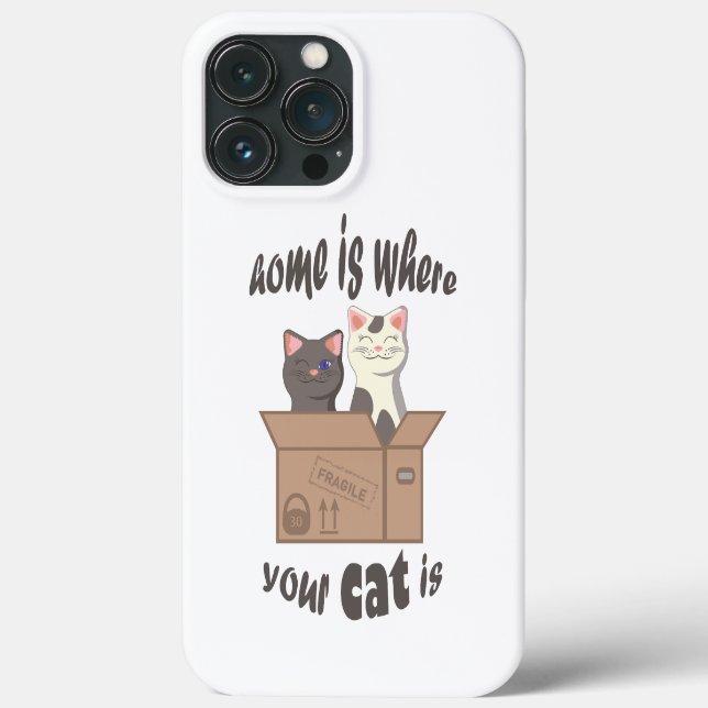 Coques Case-Mate iPhone Citation drôle Accueil est où est votre chat (Verso)