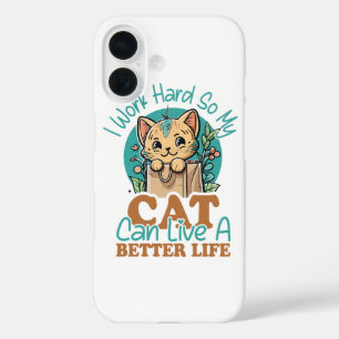 Coque Pour iPhone 16 Citation drôle pour amateur de chat Graphique de c