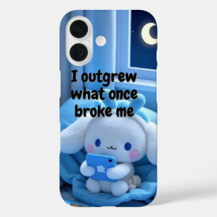 Coque Pour iPhone 16 Citation motivante bleue esthétique mignonne