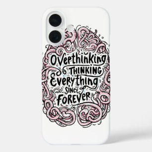 Coque Pour iPhone 16 Citation "Réchir Tout" Relatable