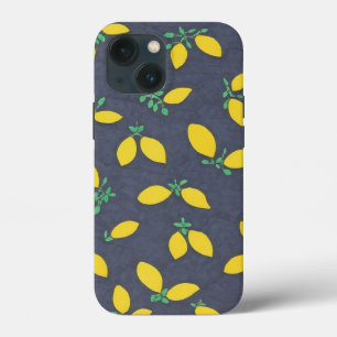 iPhone 13 Mini Coque Citron gouttes de nourriture Motif d'art