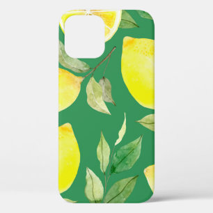 Case-Mate iPhone Case citron, motif d'aquarelle, arrière - plan, fruit, 