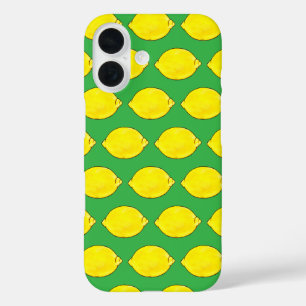 Coque Pour iPhone 16 citron vert aquarelle