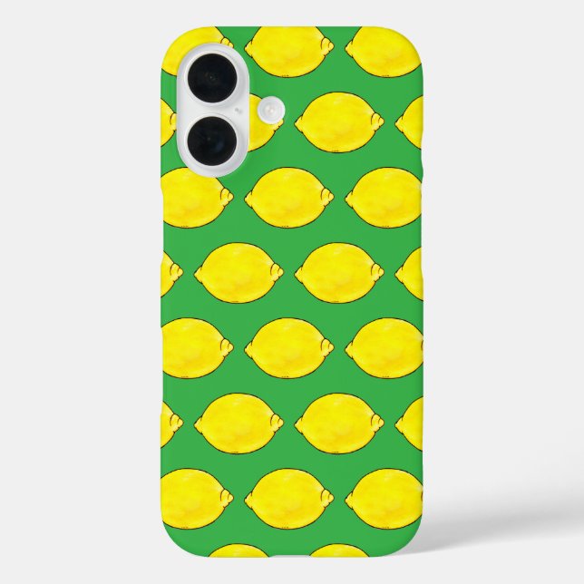Coques Case-Mate iPhone citron vert aquarelle (Verso)