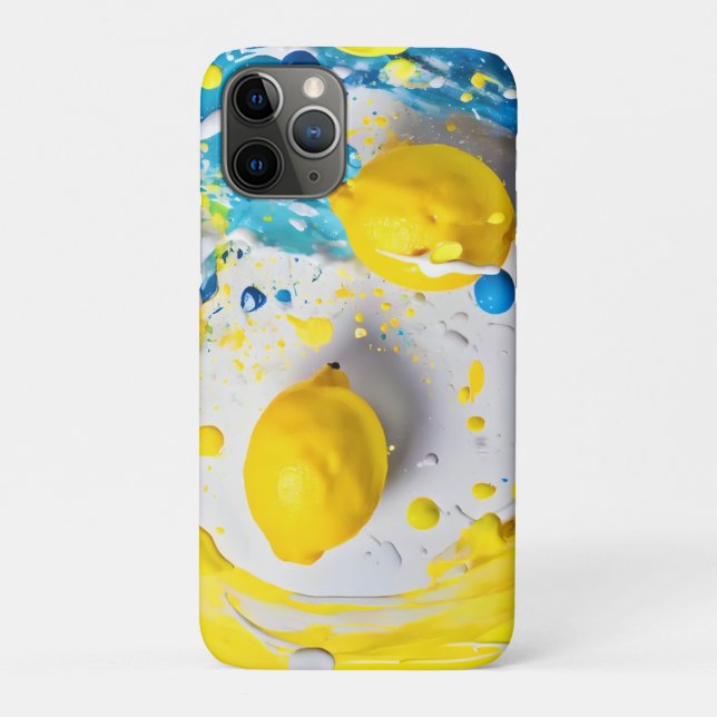 Coques Case-Mate iPhone Citrons en splash (Dos)