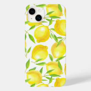 Coque Pour iPhone 14 Plus Citrons et motif feuille