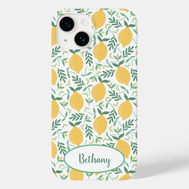 Coques Case-Mate iPhone Citrons funky et chic Feuille (Verso)