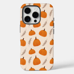 Coques iPhone 16 Pro Citrouille d'automne Motif Orange