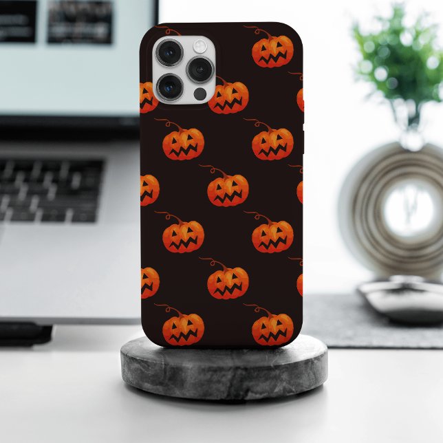 Coques Case-Mate iPhone Citrouille D'Halloween, Citrouille Orange Trou Ou  (Créateur téléchargé)