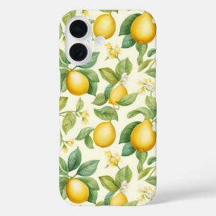 Coque Pour iPhone 16 Citrus aux fleurs de citron méditerranéen