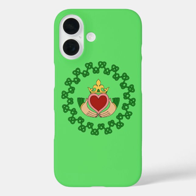 Coques Case-Mate iPhone Claddagh et Green Knotwork (Verso)