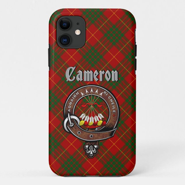 Coques Case-Mate iPhone Clan Cameron Badge & Tartan Téléphone Case (Dos)