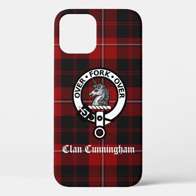 Coques Case-Mate iPhone Clan Cunningham Crest Badge et Tartan (Verso)