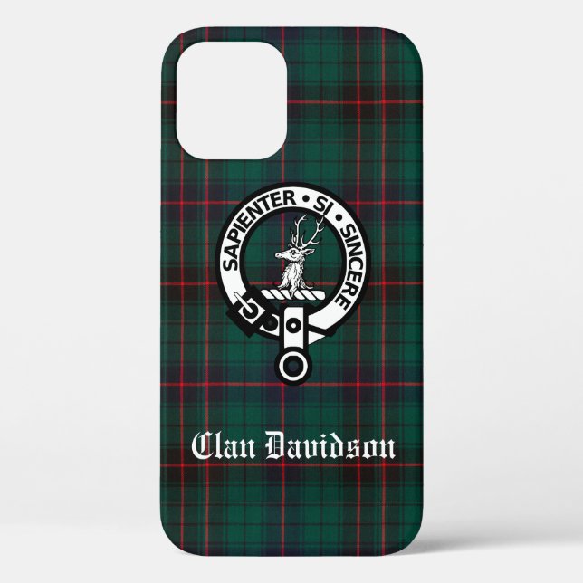 Coques Case-Mate iPhone Clan Davidson Crest Badge et Tartan (Verso)