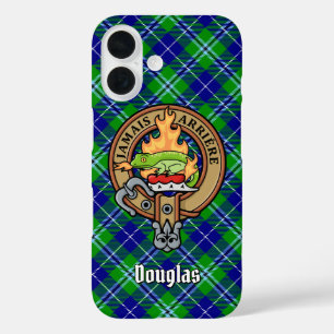 Coque Pour iPhone 16 Clan Douglas Crest sur Tartan