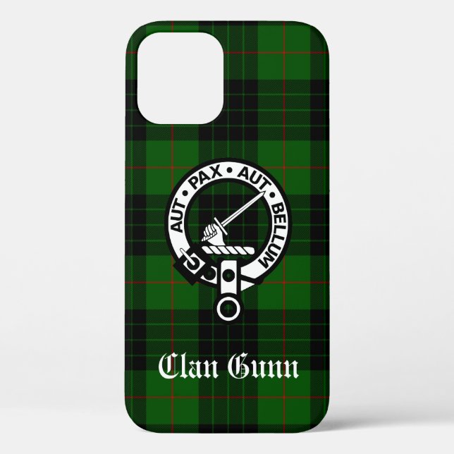 Coques Case-Mate iPhone Clan Gunn Crest Badge et Tartan (Verso)