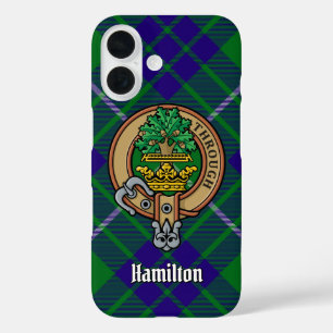 Coque Pour iPhone 16 Clan Hamilton Crest sur la chasse Tartan
