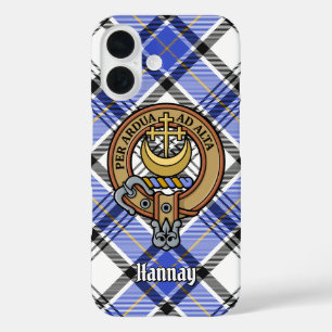 Coque Pour iPhone 16 Clan Hannay Crest sur Tartan