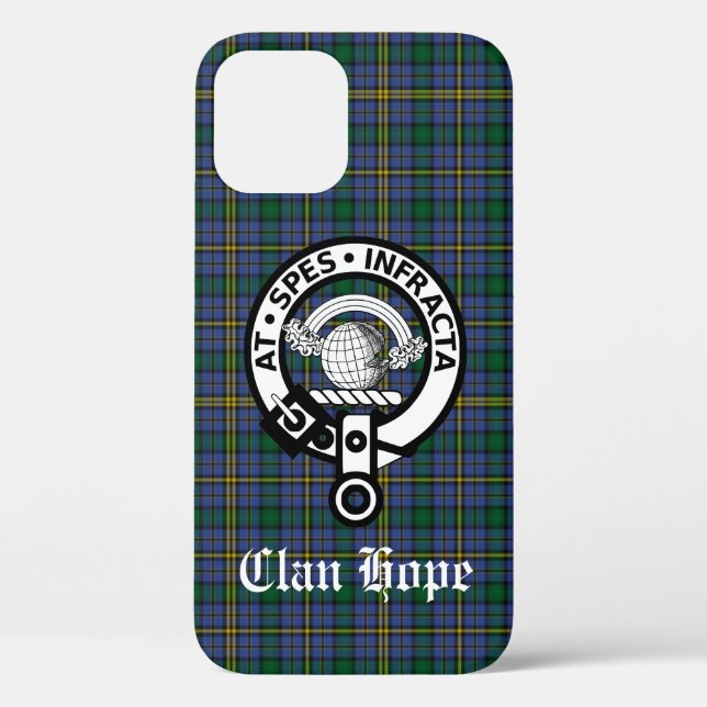 Coques Case-Mate iPhone Clan Hope Crest Badge & Tartan (Verso)