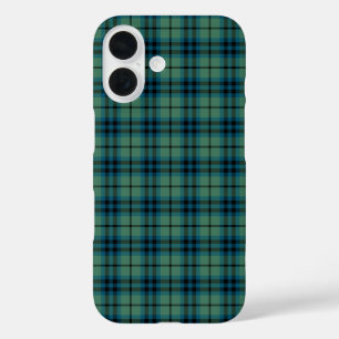 Coque Pour iPhone 16 Clan Keith Tartan vert clair et bleu plaid