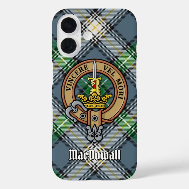 Coques Case-Mate iPhone Clan MacDowall Crest sur Tartan (Verso)