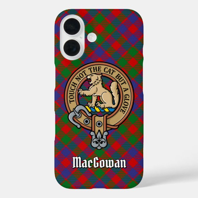 Coques Case-Mate iPhone Clan MacGowan Crest sur Tartan (Verso)